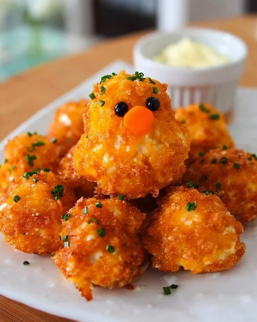 Cute Baby Chick Mini Cheese Balls for parties and snacks