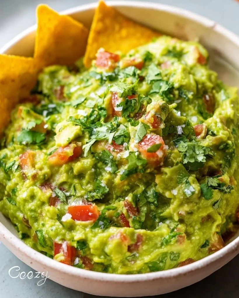 Bowl of the best guacamole made with fresh avocados and lime