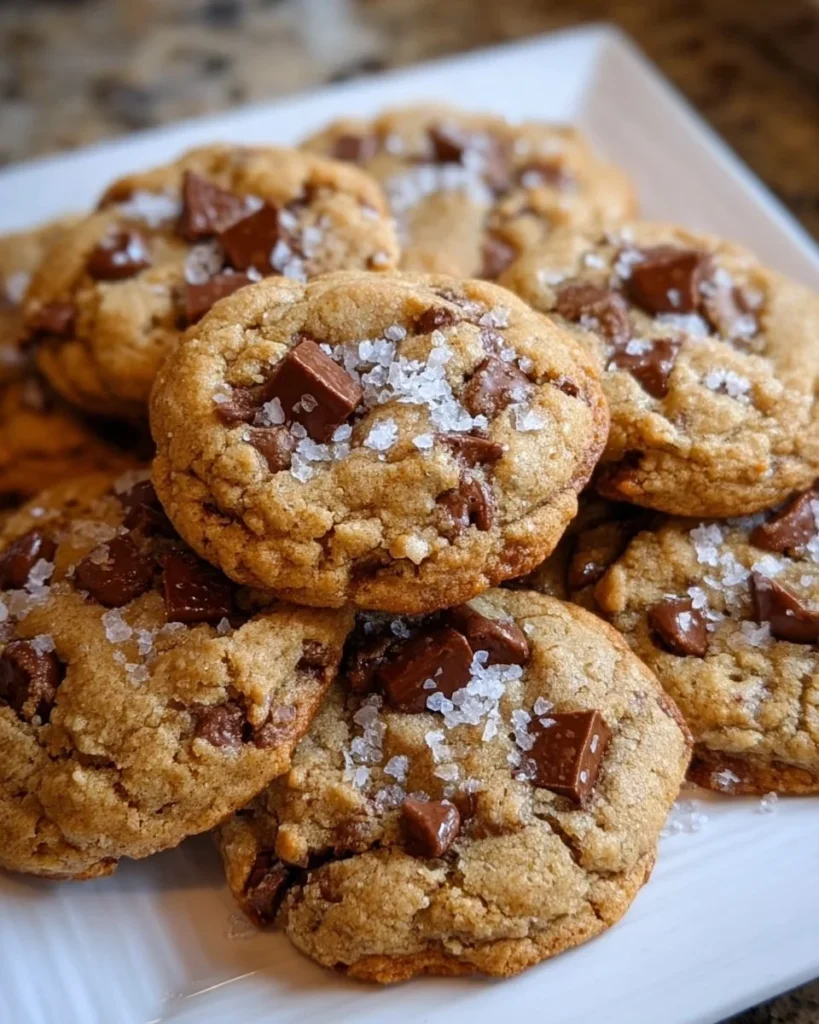 Plate of better than Toll House Cookies with chocolate chips and walnuts