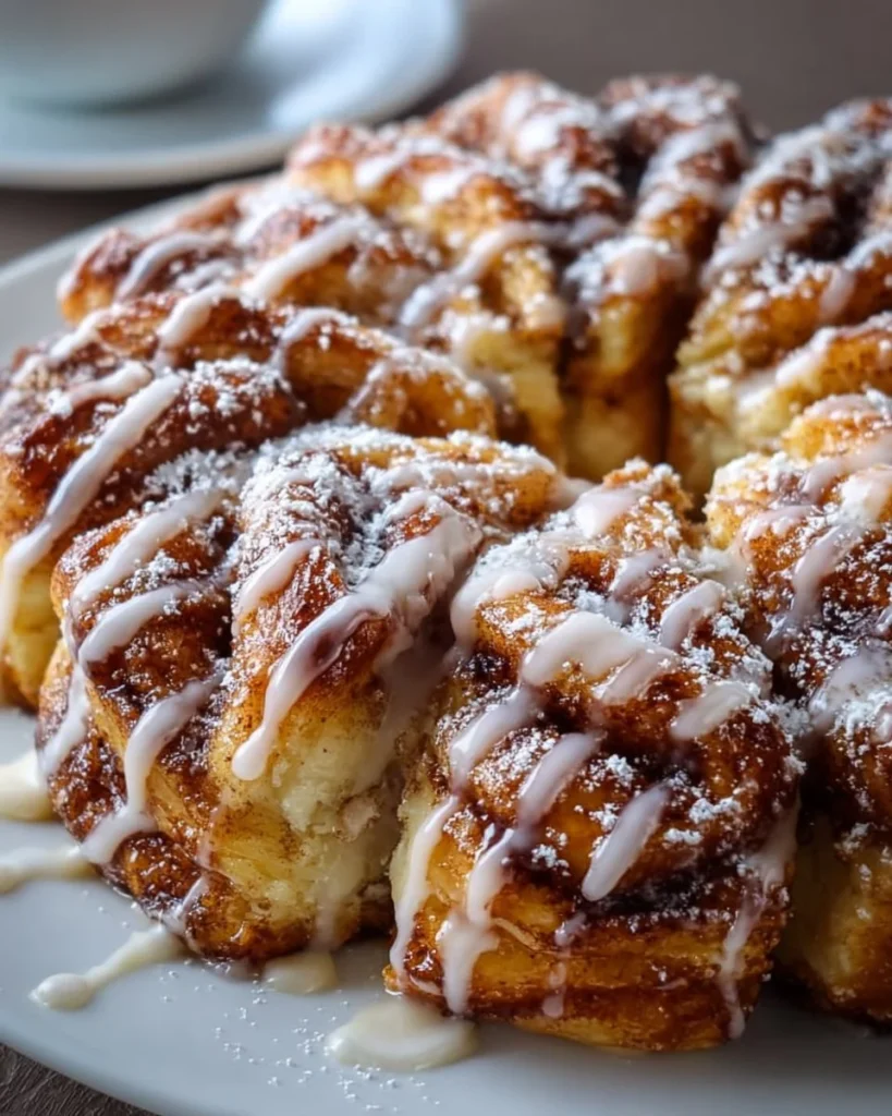 Cinnamon Roll Pull-Apart Snowflake, a festive and delicious holiday pastry
