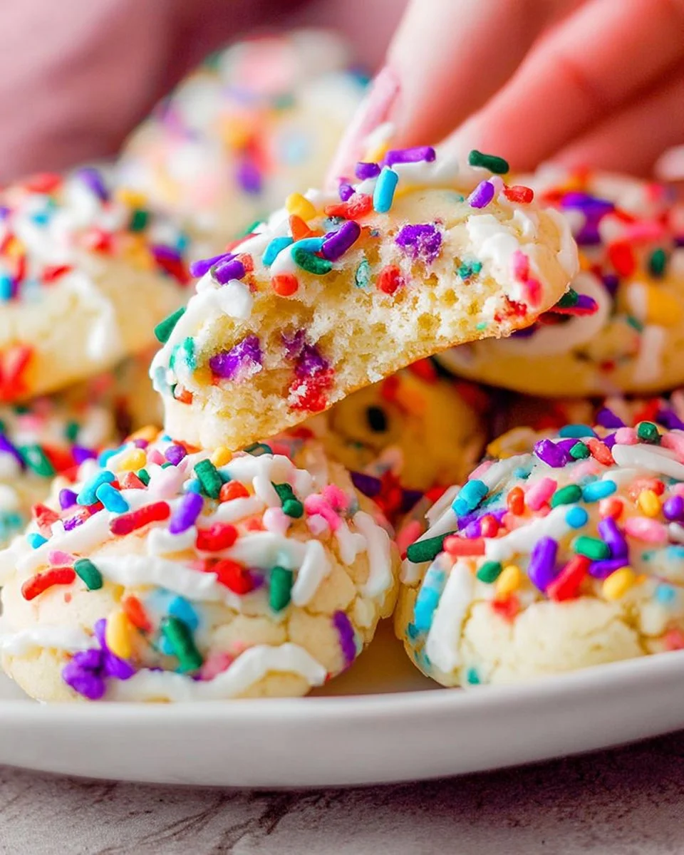 Confetti Cake Mix Cookies