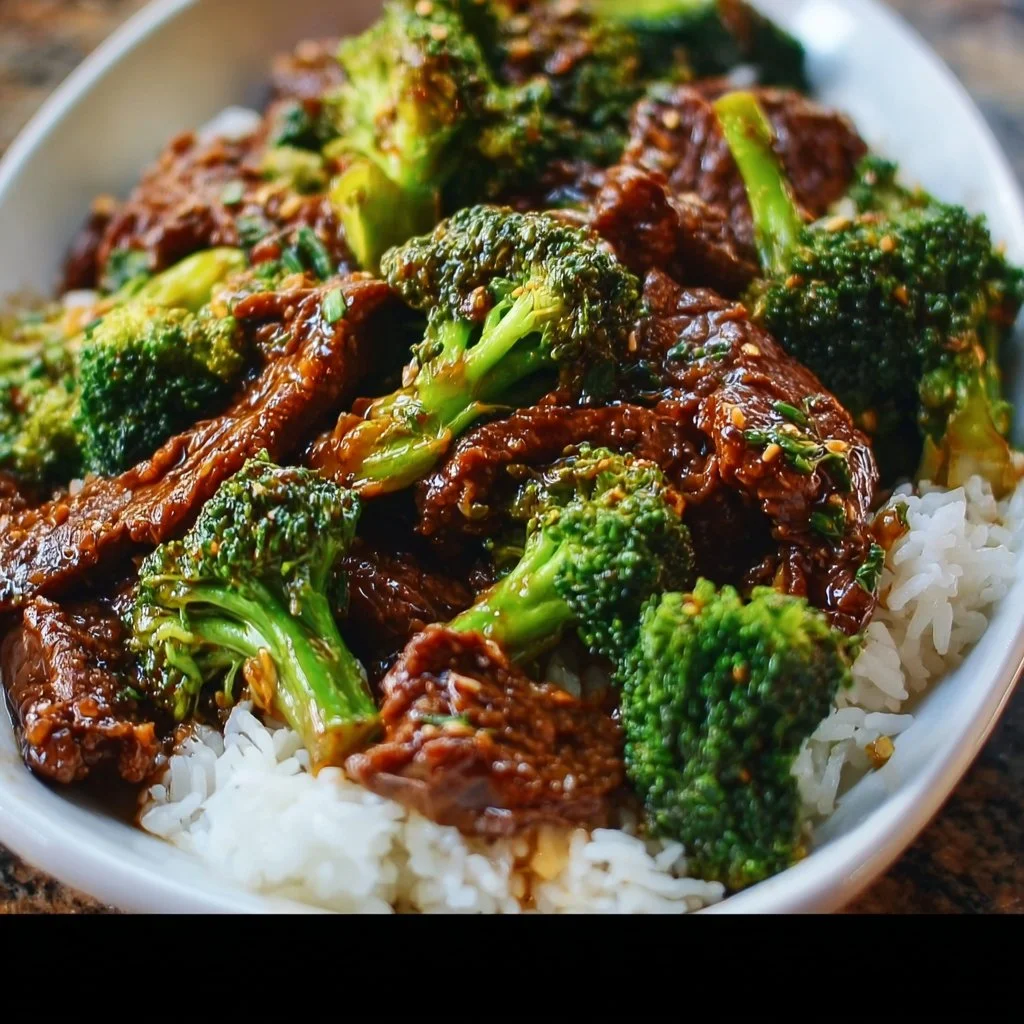 Delicious Chinese Beef and Broccoli served in a savory sauce