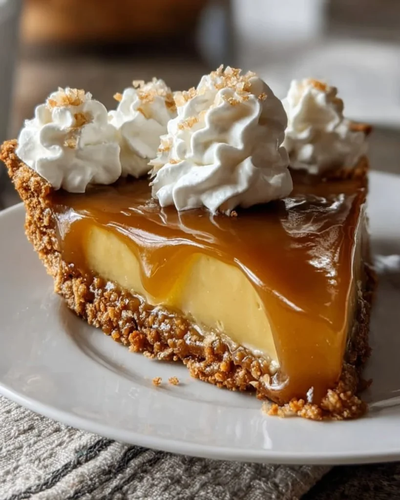 Dolly Parton's delicious homemade Butterscotch Pie topped with whipped cream.