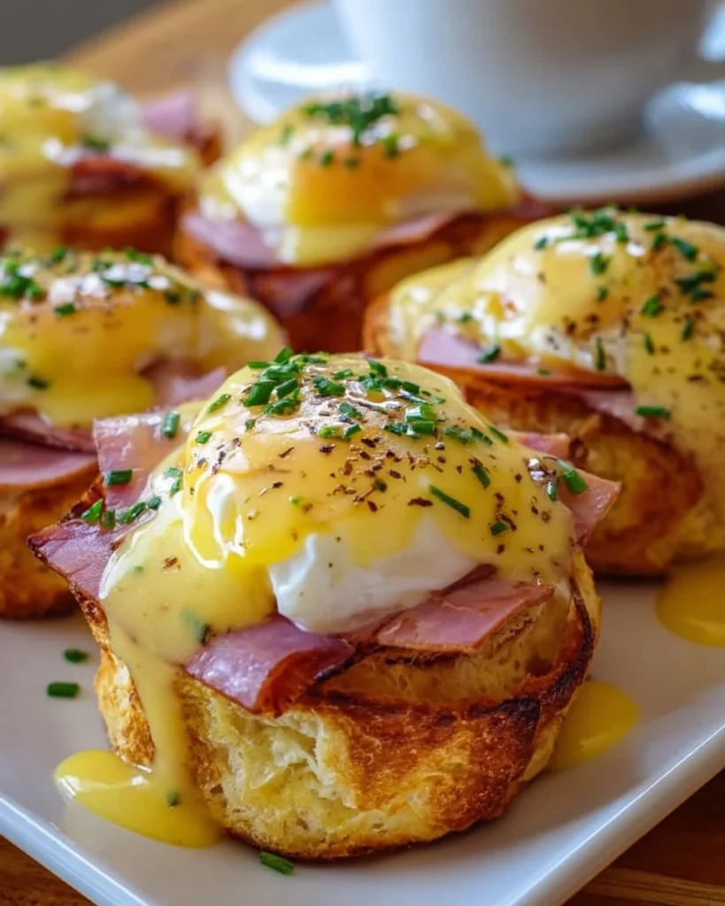 Deliciously crafted Eggs Benedict Breakfast Rolls served on a plate