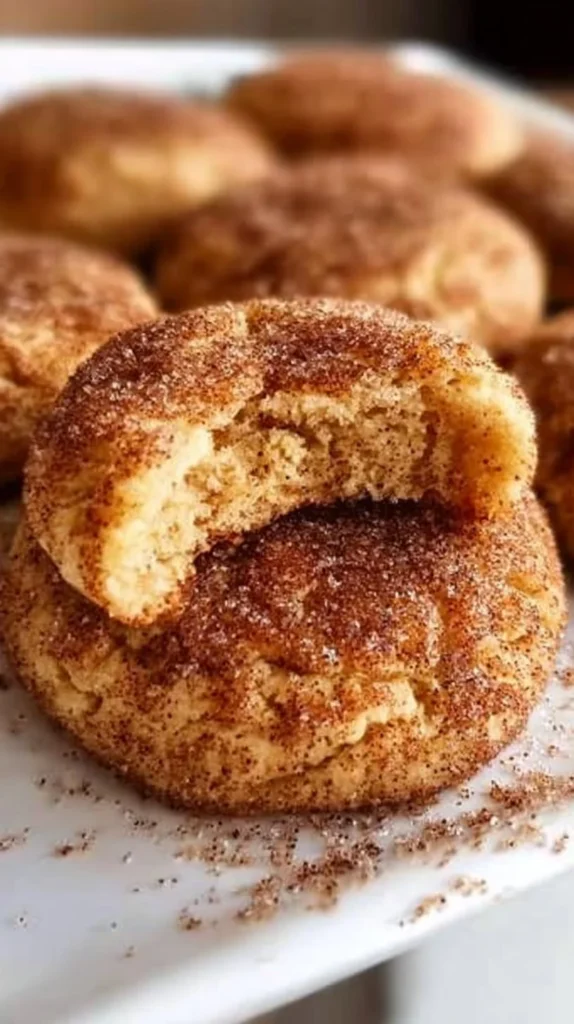 Gluten Free Snickerdoodle Cookies with cinnamon and sugar topping