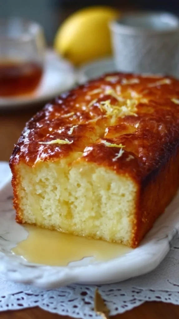 Gluten-free moist lemon yogurt cake with no white flour