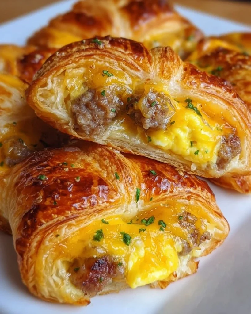 Sausage, Egg & Cheese Breakfast Puffs fresh out of the oven