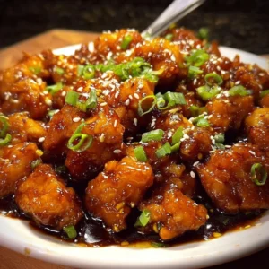 Delicious Asian Crockpot Orange Chicken served in a bowl