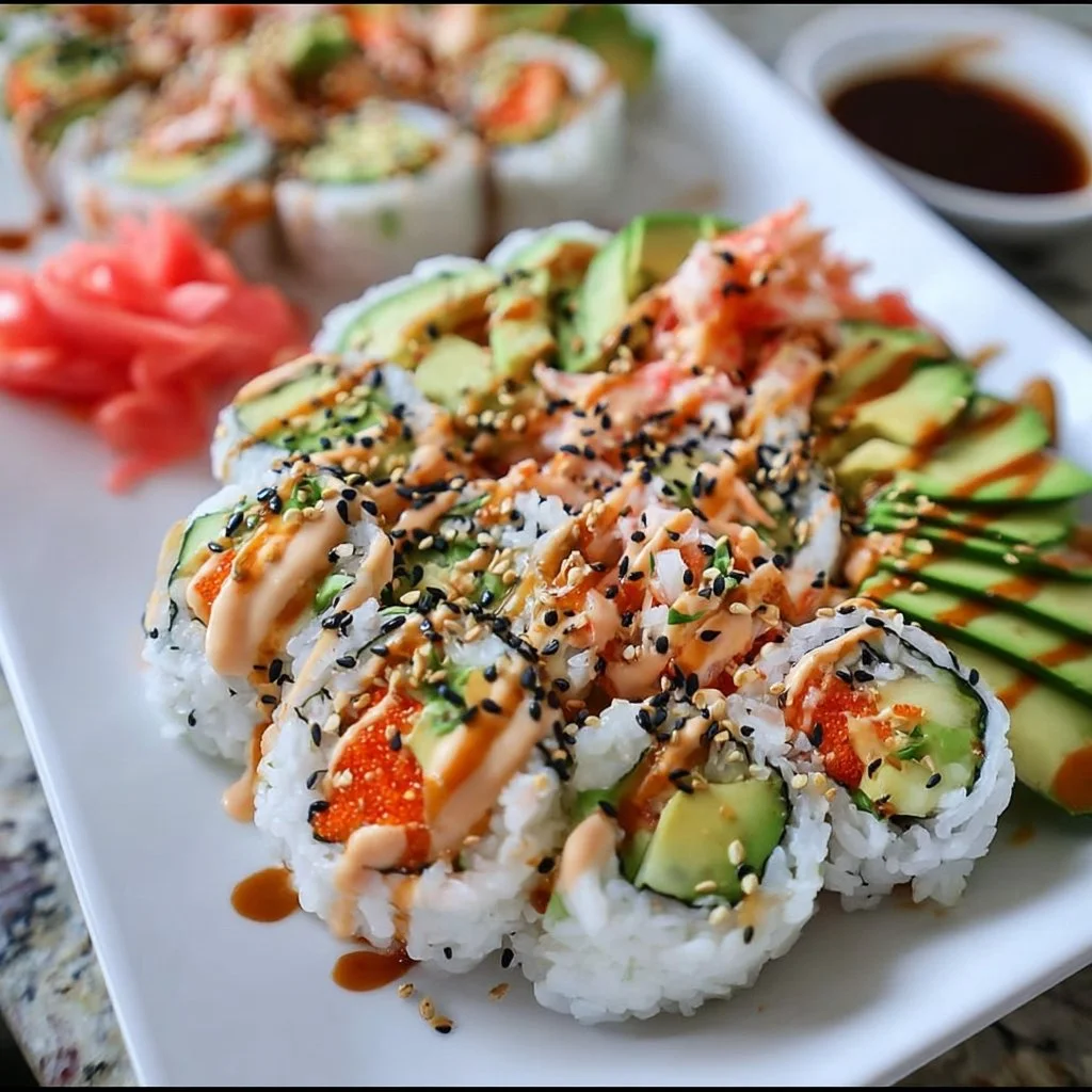 California Roll Sushi Bowl with fresh ingredients and vibrant colors.