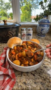 Delicious slow cooker beef stew with vegetables and tender meat